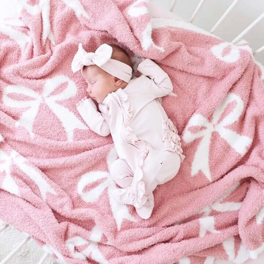 CuddleLane Bows Luxe Blankets