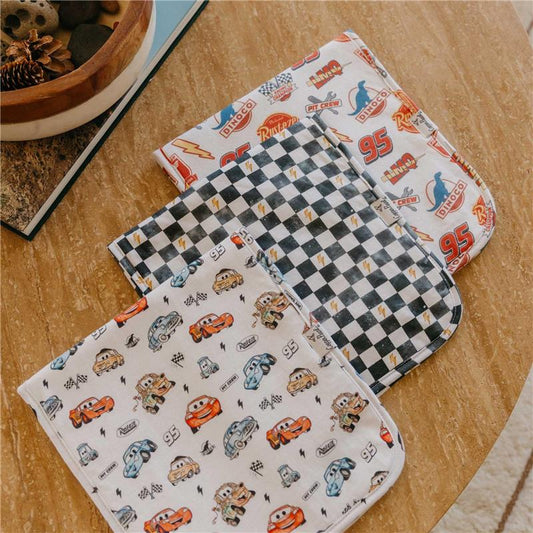 Copper Pearl Disney Pixar Cars 3 Pack Burp Cloths