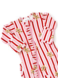Load image into Gallery viewer, 2 Way Zip Ruffle Footie Gingerbread Lane Pink

