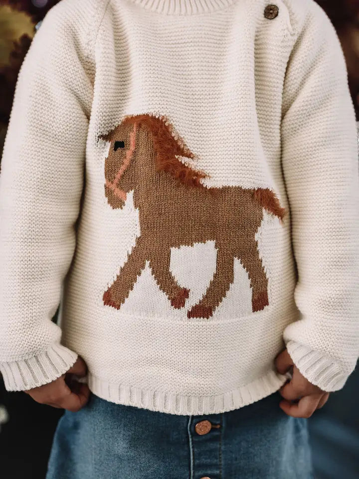 Cream Gwenny Horse Sweater