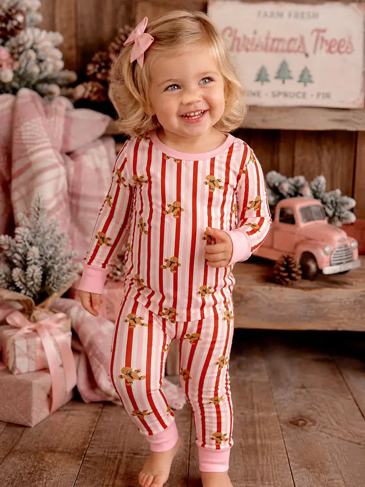 Long Sleeve 2-Piece Set Gingerbread Lane Pink