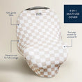Load image into Gallery viewer, Taupe Checkerboard Mom Boss Multi-Use Cover
