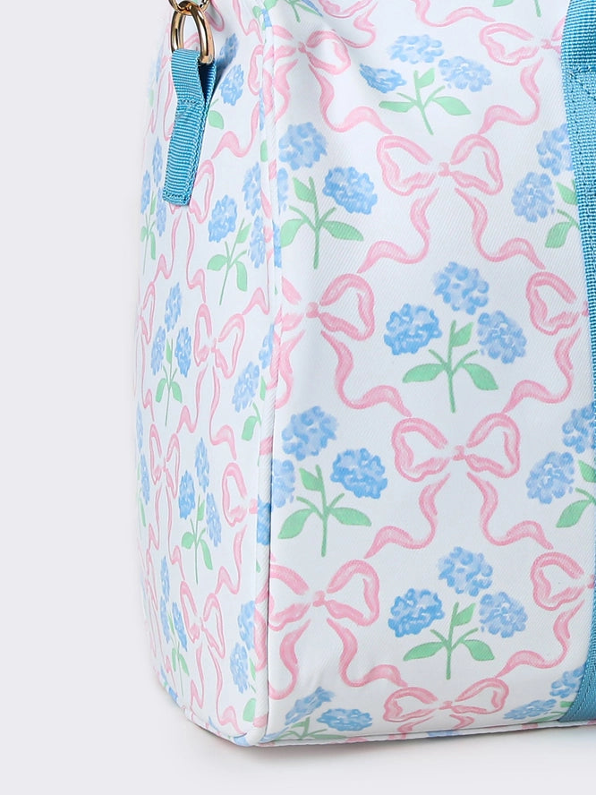 Bow Print Canvas Duffle Bag