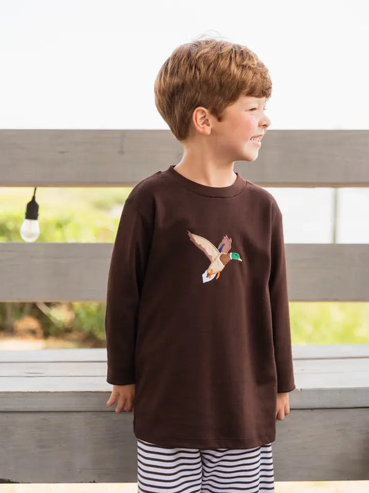 2 Piece Mallard  Applique Boys Pant Set