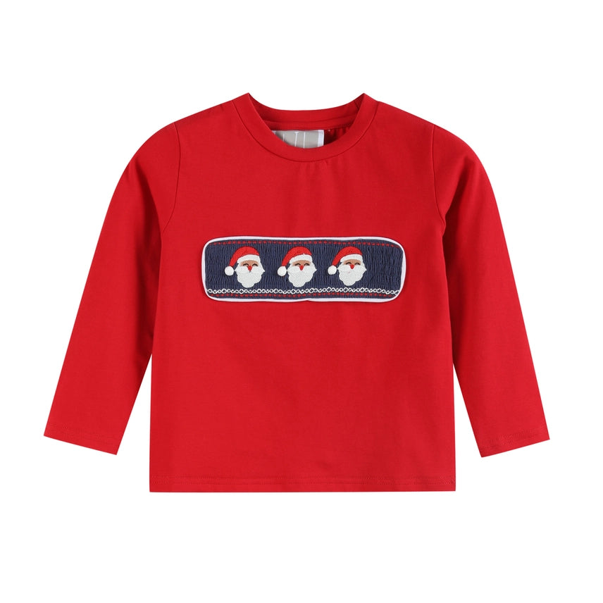Santa Smocked Shirt and Pants Set