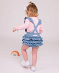 Load image into Gallery viewer, Light Wash Denim Flutter Overall
