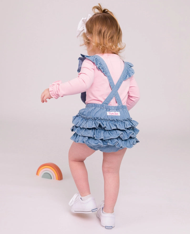 Light Wash Denim Flutter Overall