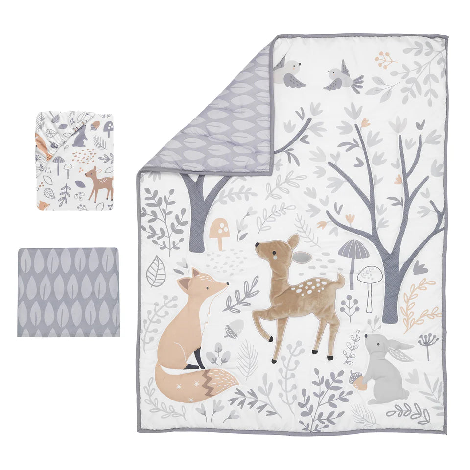 Deer Park Woodland 3 Pc Nursery Bedding Set By Bedtime Originals