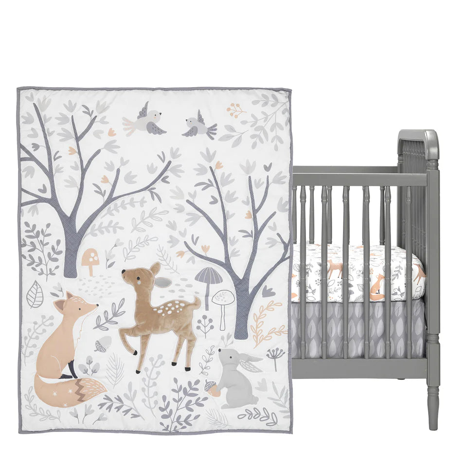 Deer Park Woodland 3 Pc Nursery Bedding Set By Bedtime Originals
