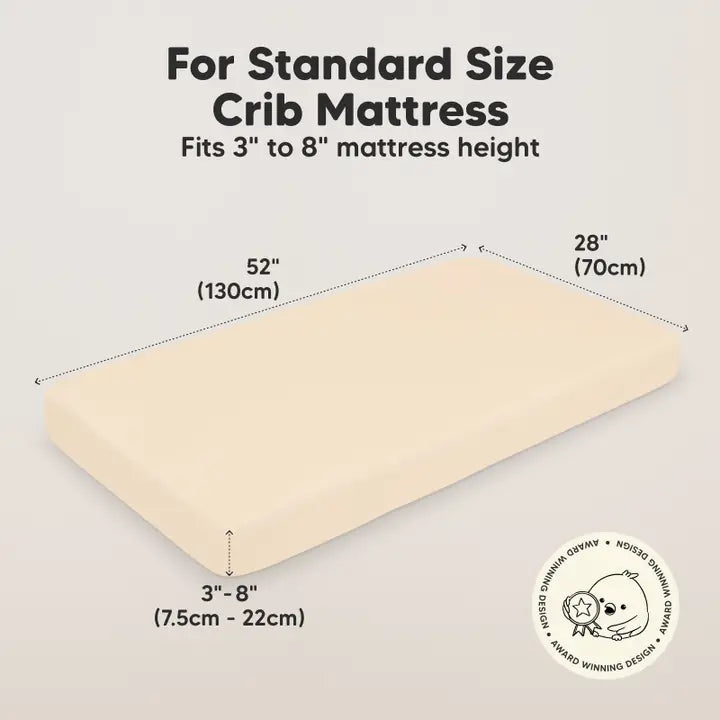 2-Pack Organic Cotton Fitted Crib Sheet Pecan