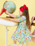 Load image into Gallery viewer, Classroom Crew Short Sleeve Knit Twirl Dress
