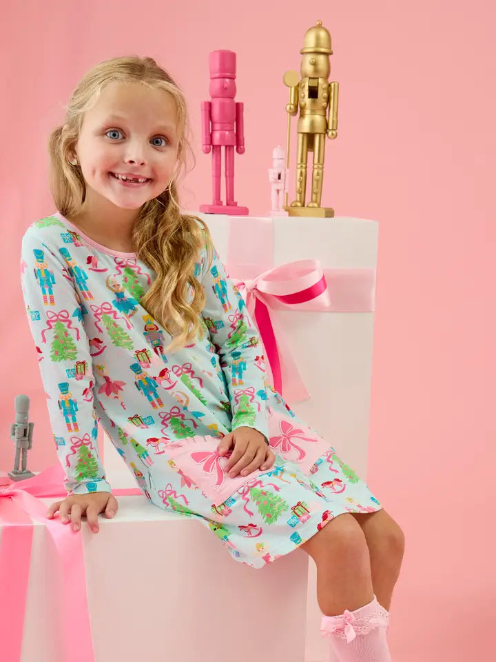 Knit A Line Dress- Nutcracker Wishes