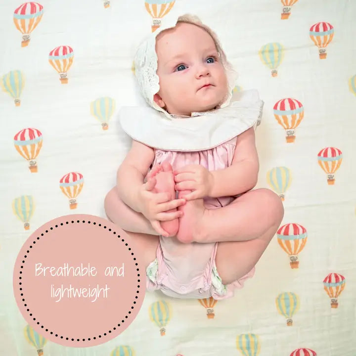 The Sky Is The Limit Baby Muslin Swaddle Blanket