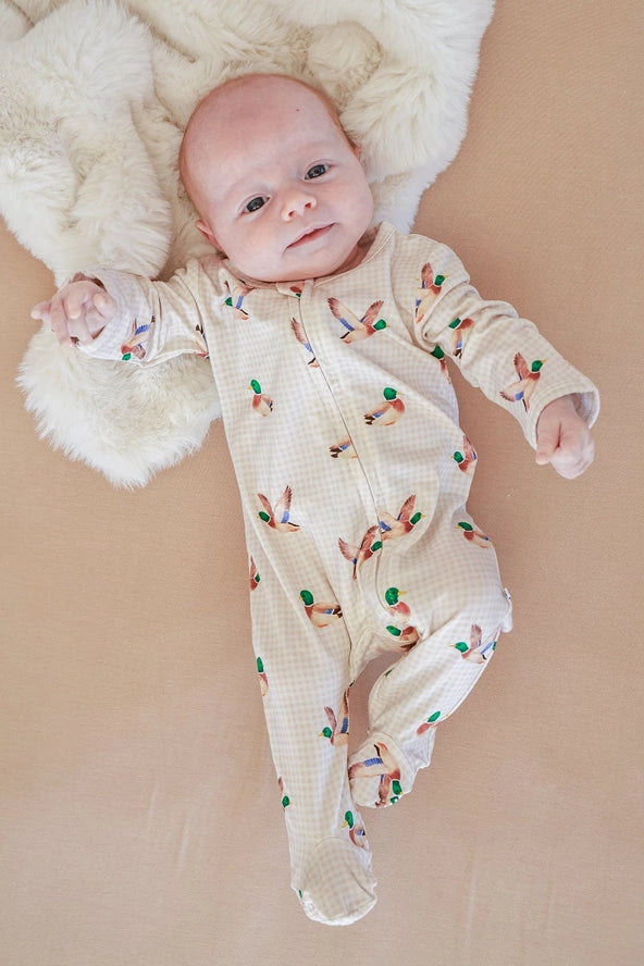 Little Mallard Zipper Footie