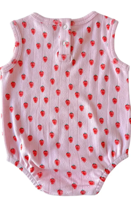 Strawberry Smocked Youth Bubble