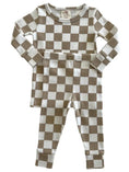Load image into Gallery viewer, Tiramisu Checkboard 2- Piece Pj's
