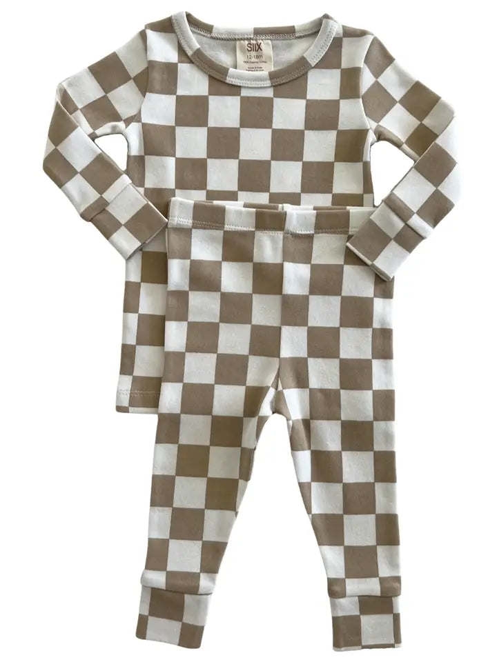 Tiramisu Checkboard 2- Piece Pj's
