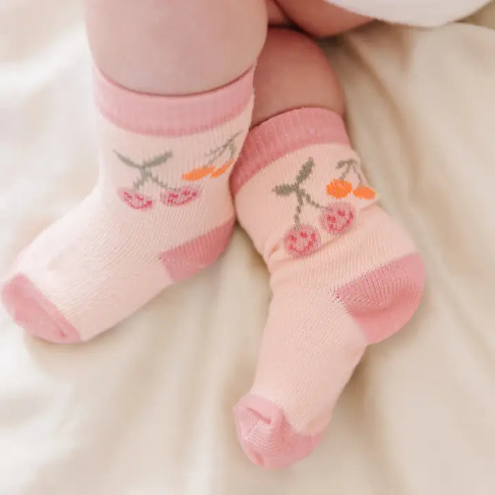 Baby Socks Trio Cherry Cute