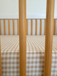 Load image into Gallery viewer, Stretch Crib Sheet - Tan Gingham
