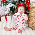 Load image into Gallery viewer, Coquette Christmas Bamboo Waffle Convertible Zip Romper
