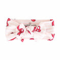 Load image into Gallery viewer, Coquette Christmas Bamboo Waffle Knit Large Bow Headwrap
