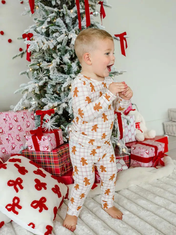 Gingersnap Waffle Two Piece Pajama Set
