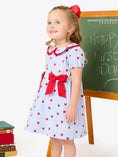 Load image into Gallery viewer, Apple Orchard Bow Peter Pan Dress
