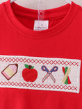 Load image into Gallery viewer, Pencil Apple Applique Plaid Shorts Set

