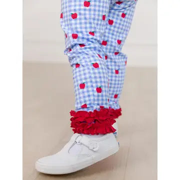 Apple Orchard Gingham Ruffle Leggings