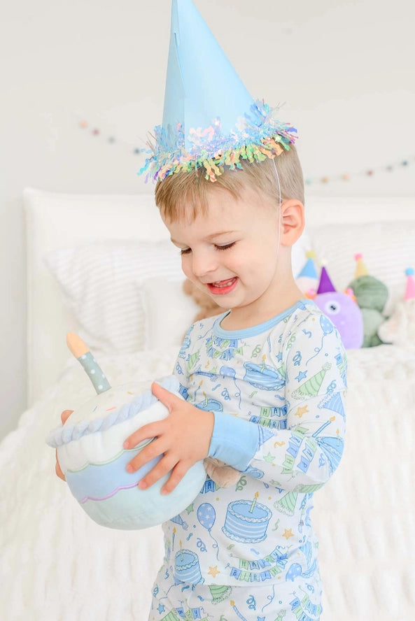 Two Piece Bamboo Pajamas Birthday Bash Blue