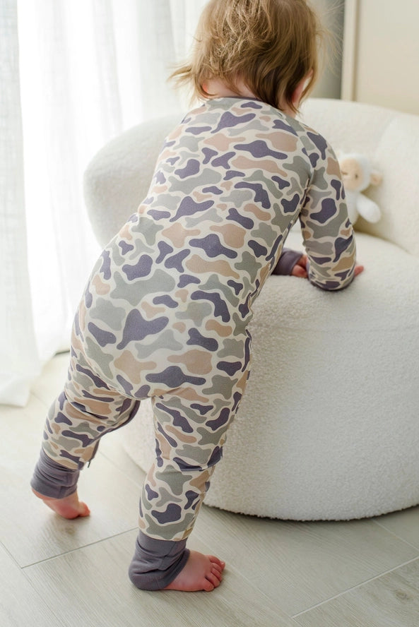 Camo Cutie Convertible Zipper Romper