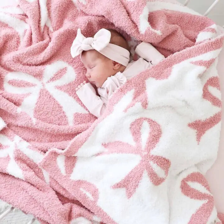 CuddleLane Bows Luxe Blankets