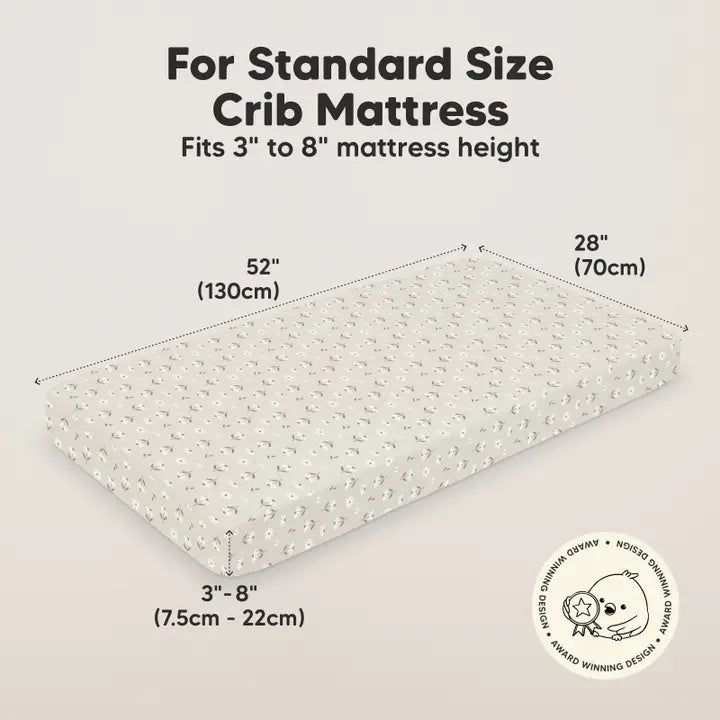 2-Pack Organic Cotton Fitted Crib Sheet