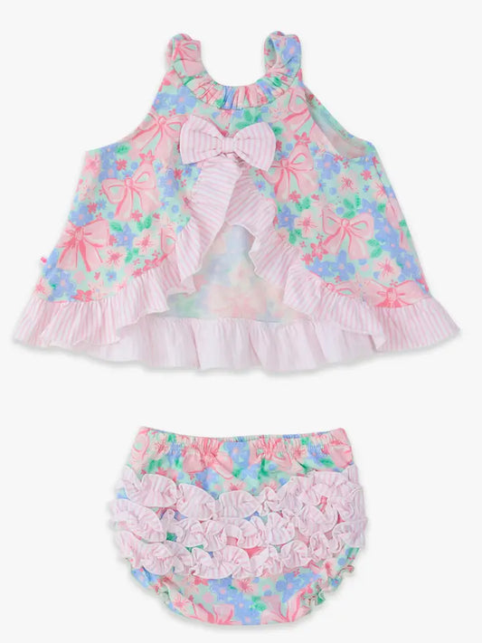 Bow Blooms Knit Swing Top & Bloomer Set