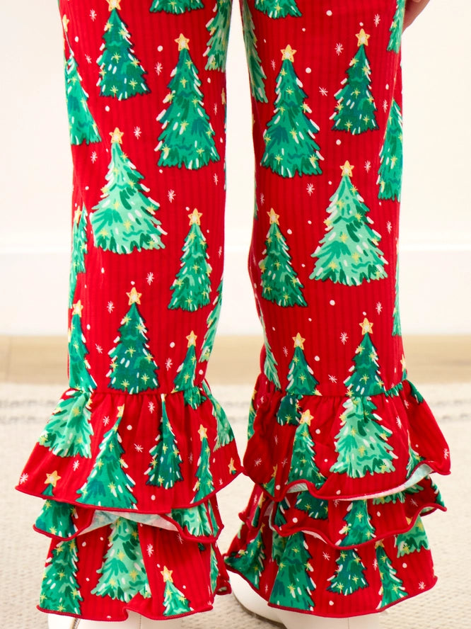 O Christmas tree flare pants