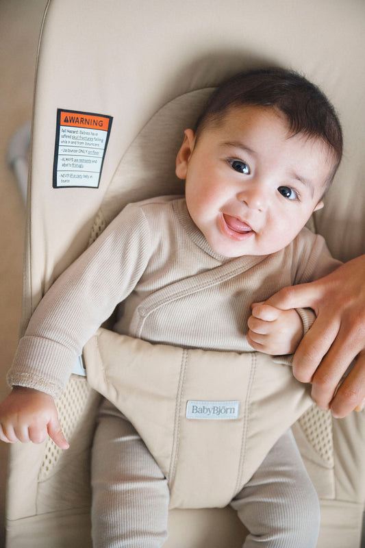 BabyBjorn Bouncer Balance Soft - Light beige - Woven/Jersey