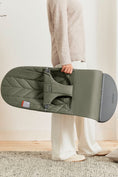 Load image into Gallery viewer, BabyBjorn Bouncer Bliss Dark Green Woven Petal Quilt
