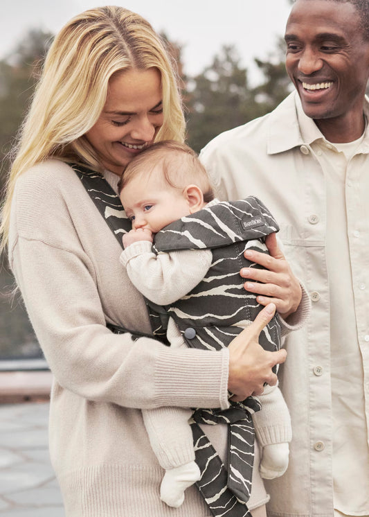 BabyBjorn Anthracite/Landscape Cotton Baby Carrier Mini