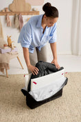 Load image into Gallery viewer, BabyBjorn Travel Crib Light With Fitted Sheet - Black
