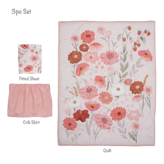Flower Power 3-Piece Floral Bedding Set