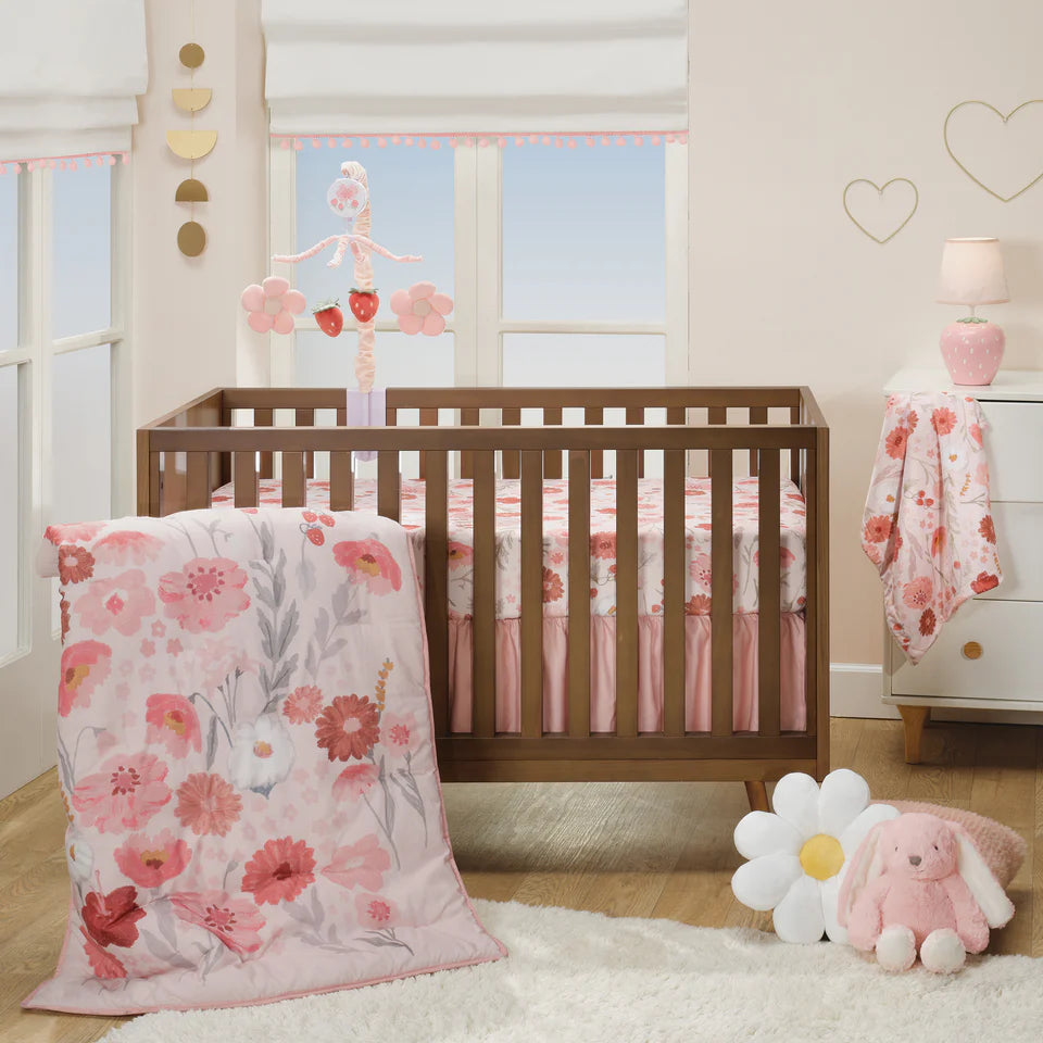 Flower Power 3-Piece Floral Bedding Set
