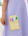 Load image into Gallery viewer, Crayon Pocket Dress - Lavender Stripes
