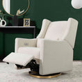 Load image into Gallery viewer, Babyletto Ivory Kiwi Glider w/ Electric Control and USB with Gold Base
