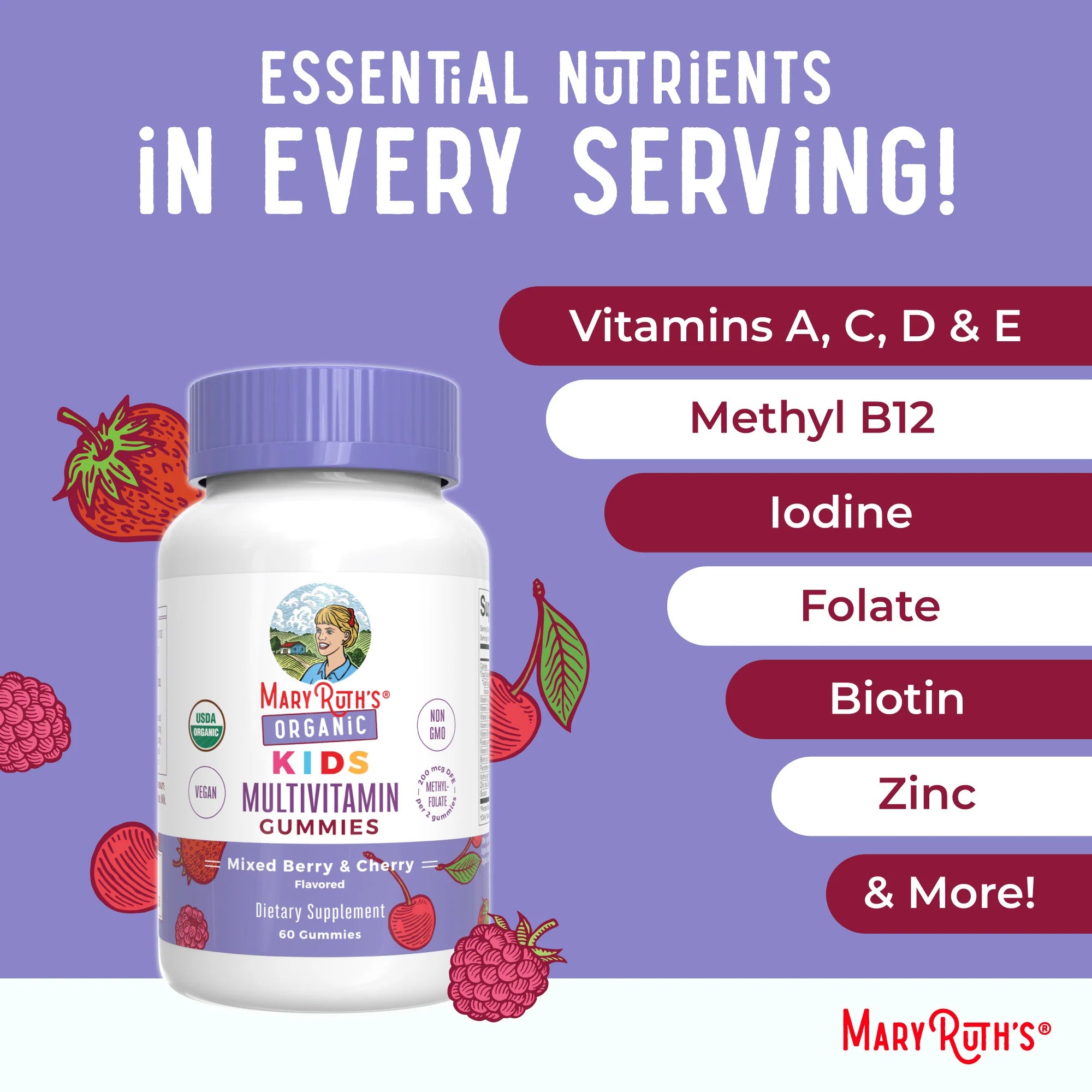 Mary Ruth's Organic Kids Multivitamin Gummies