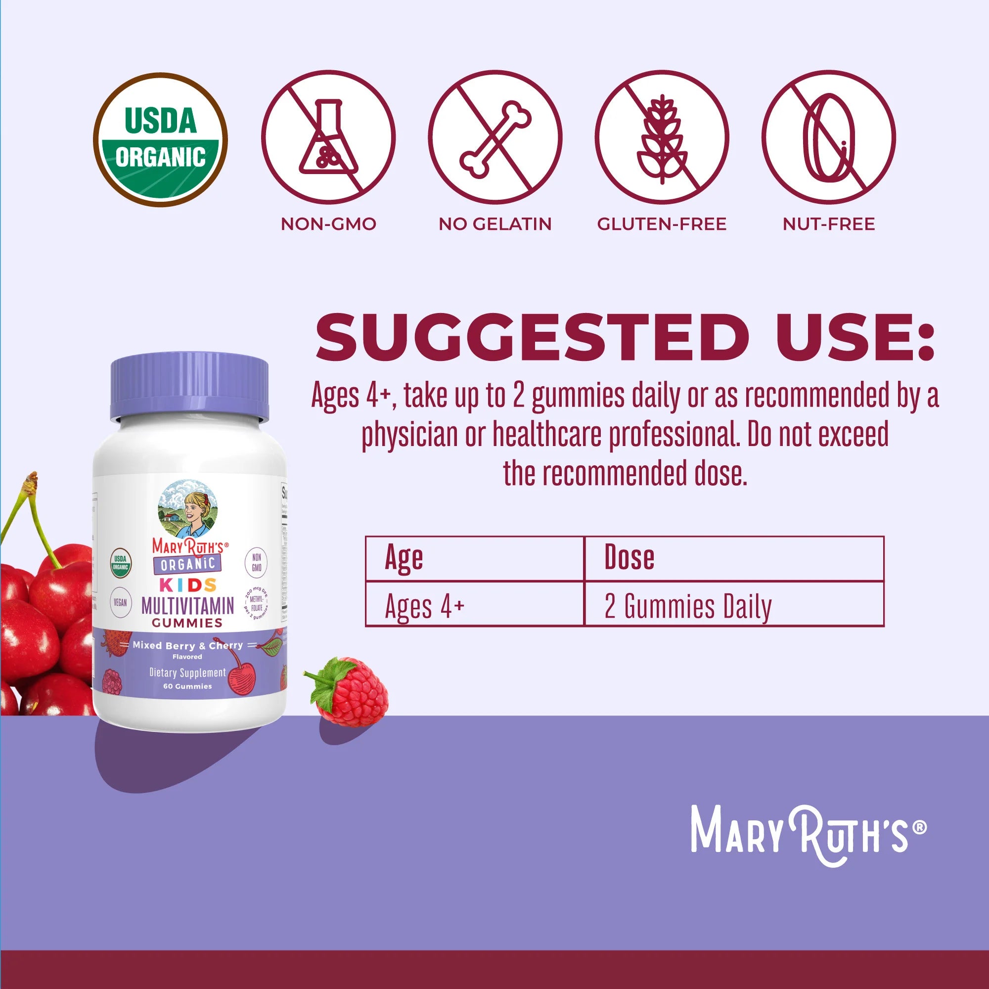 Mary Ruth's Organic Kids Multivitamin Gummies
