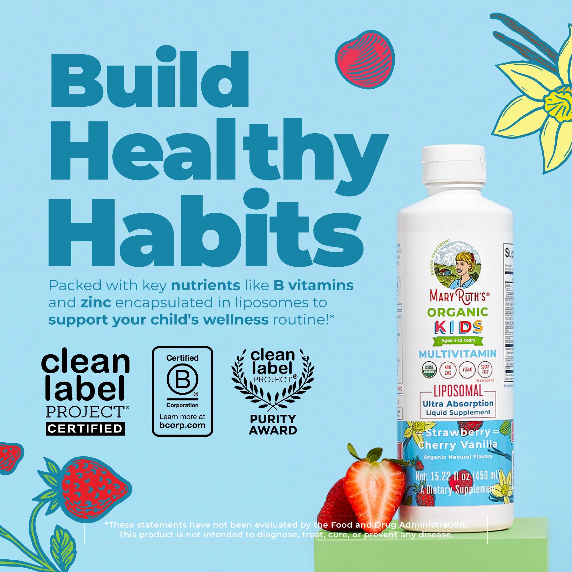 Mary Ruth's Kids Organic Multivitamin Liposomal