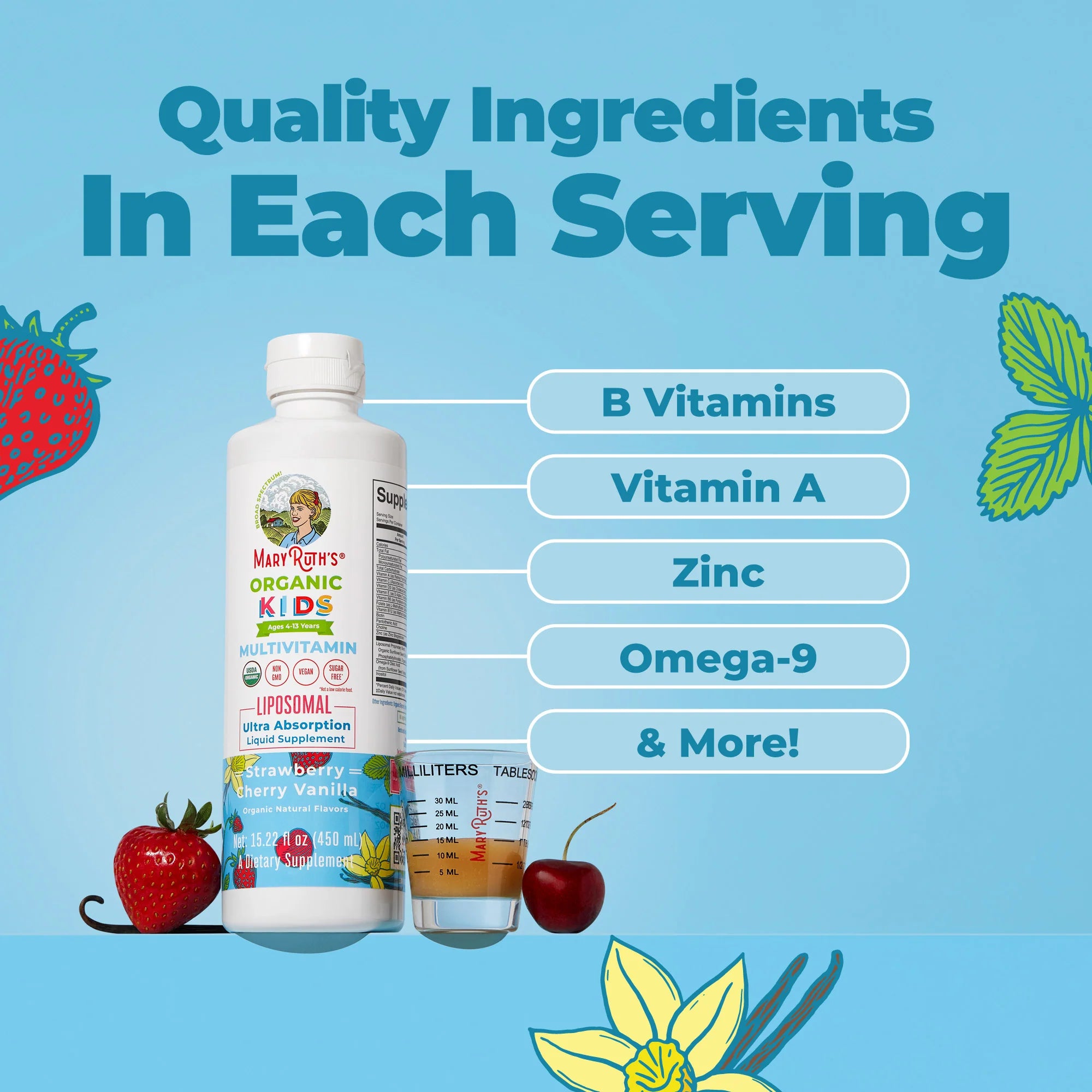Mary Ruth's Kids Organic Multivitamin Liposomal