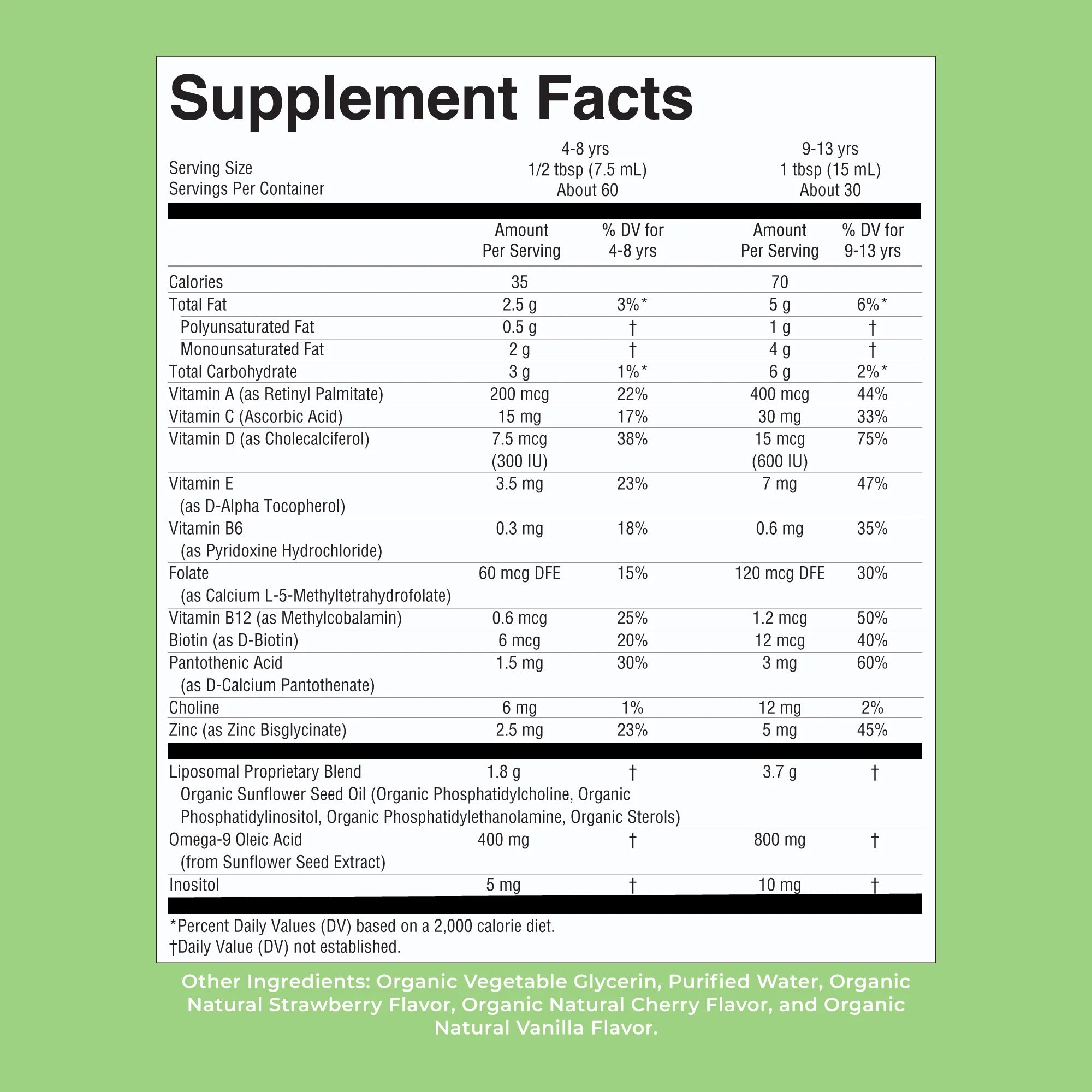 Mary Ruth's Kids Organic Multivitamin Liposomal