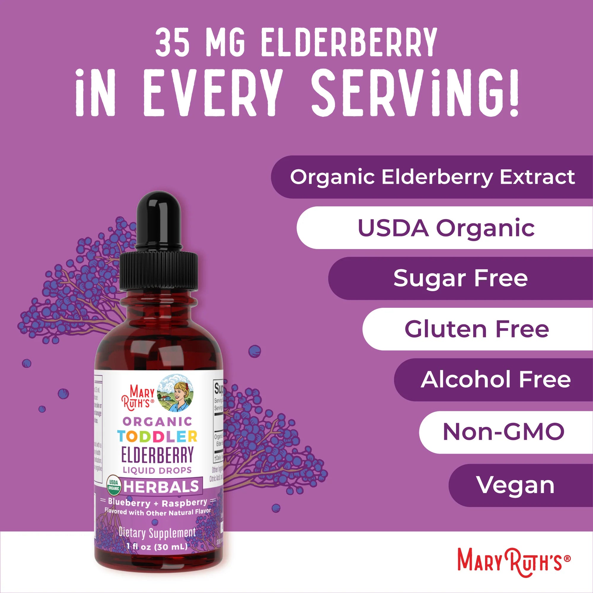 Mary Ruth's Organic Toddler Elderberry Drops