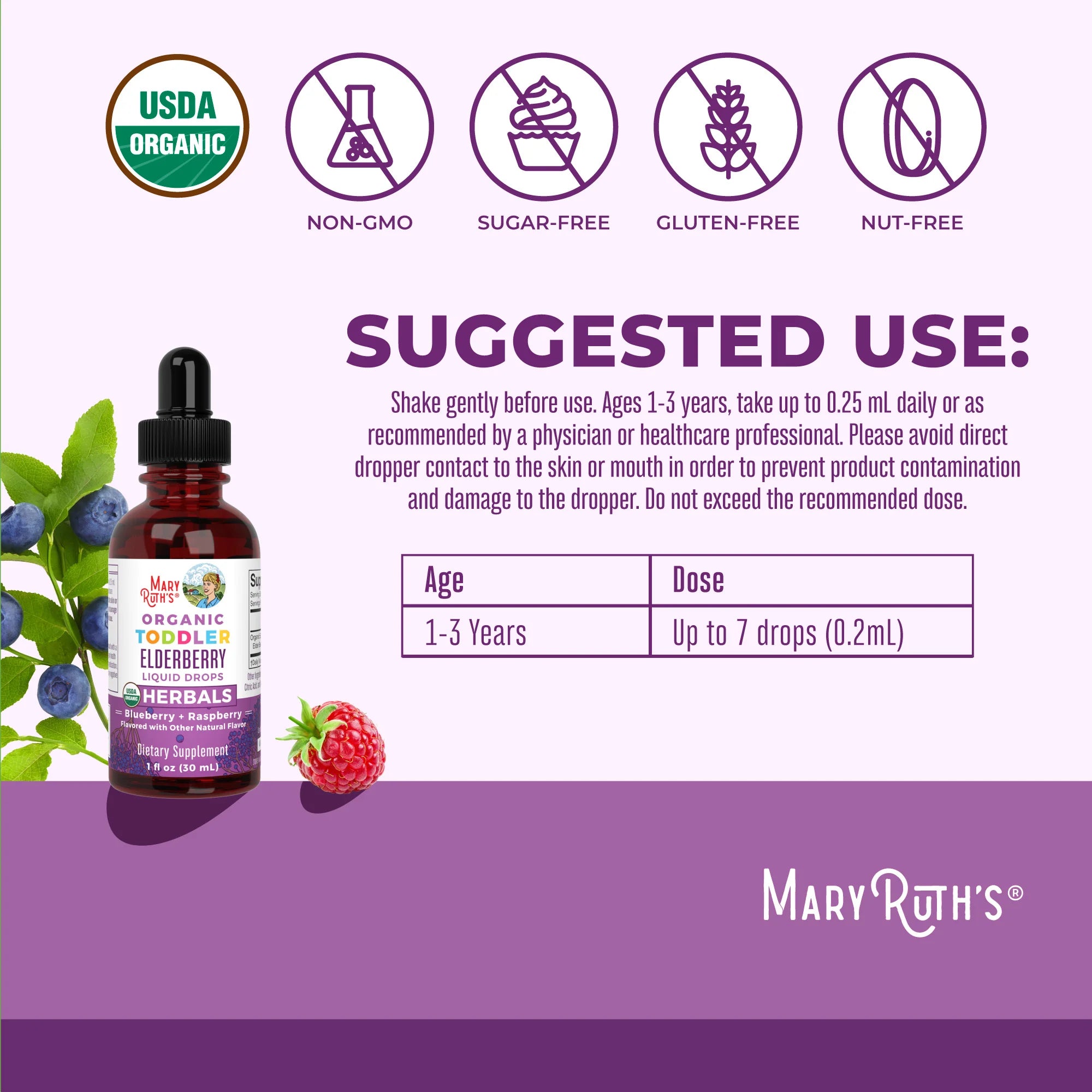 Mary Ruth's Organic Toddler Elderberry Drops